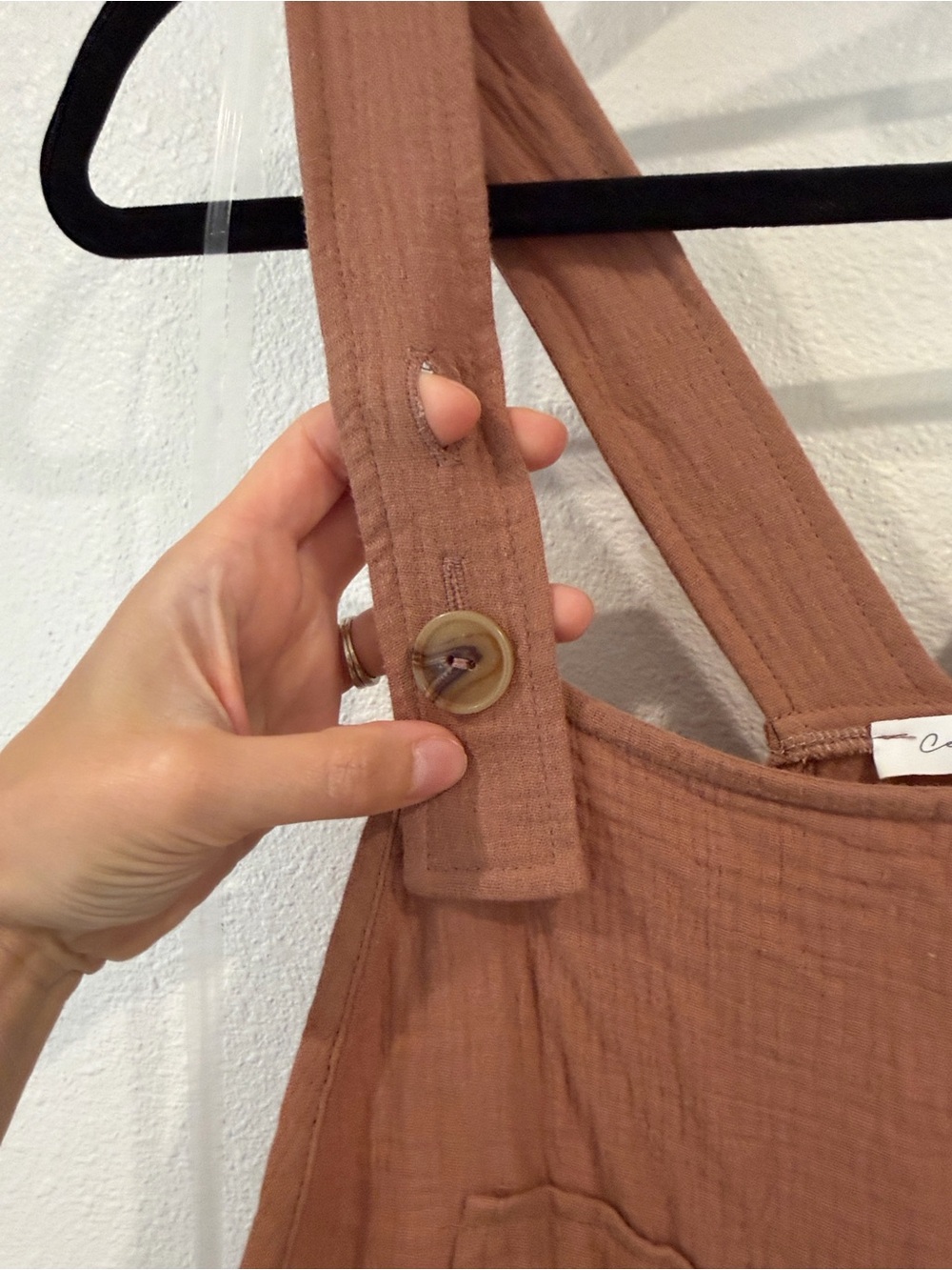 Ces Femme cotton Wide-Leg Cargo Jumpsuit in Rust/camel Brown - Picture 7 of 10